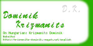dominik krizmanits business card